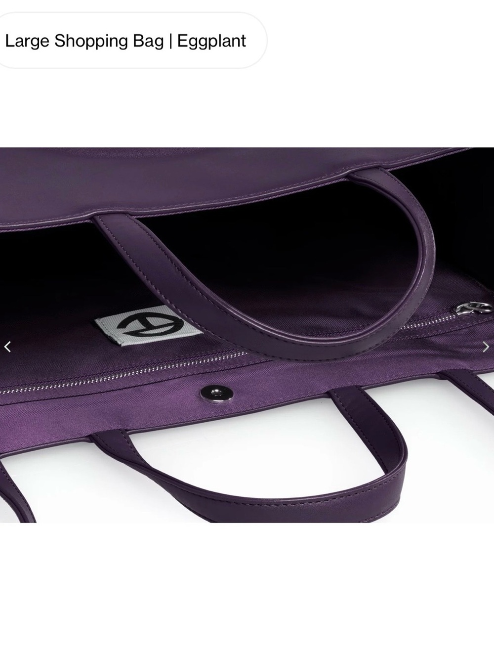 Telfar Large Shopping Bag, Eggplant - Picture 3 of 4